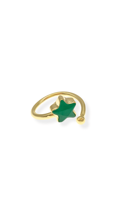 Shooting Star Emerald Ring