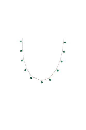 Green CZ Shaker Necklace