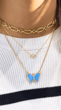 Load image into Gallery viewer, Turquoise Butterfly Necklace