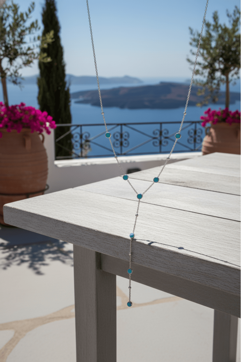 Silver Turquoise Ball Lariat Necklace – Alexis Daoud Jewelry
