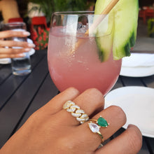 Load image into Gallery viewer, Toi et Moi Teardrop Ring