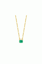 Load image into Gallery viewer, Emerald Paperclip Necklace