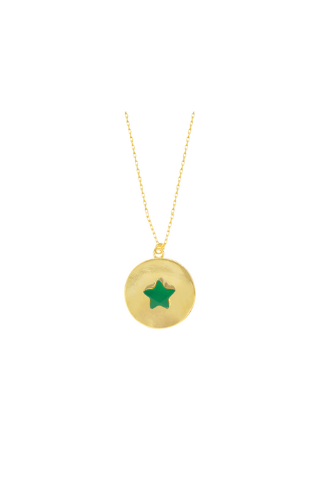 Emerald Star Medallion Necklace