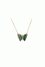 Load image into Gallery viewer, Malachite Butterfly Necklace