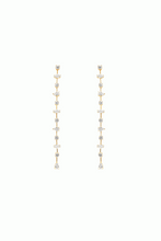 Load image into Gallery viewer, Mixed CZ Shoulder Duster Earrings