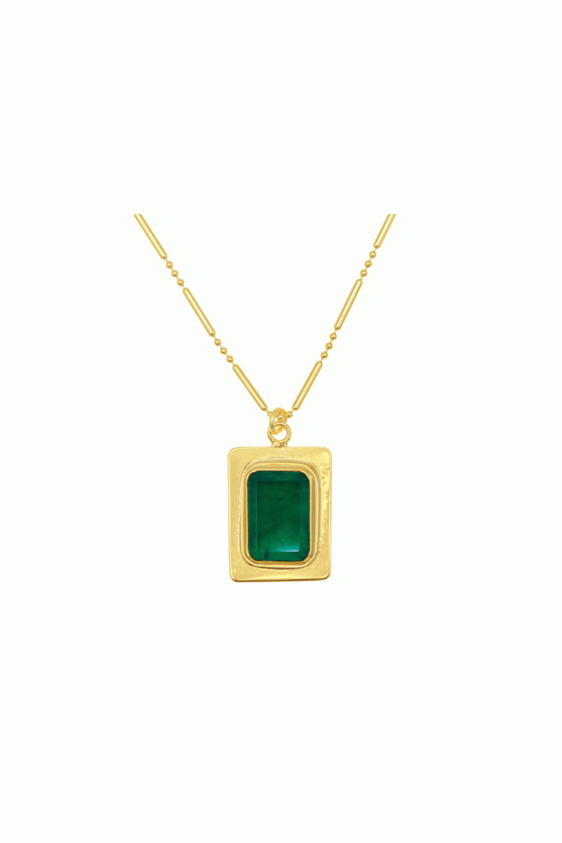 Modern Emerald Necklace