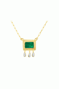 Modern Emerald Shaker Necklace