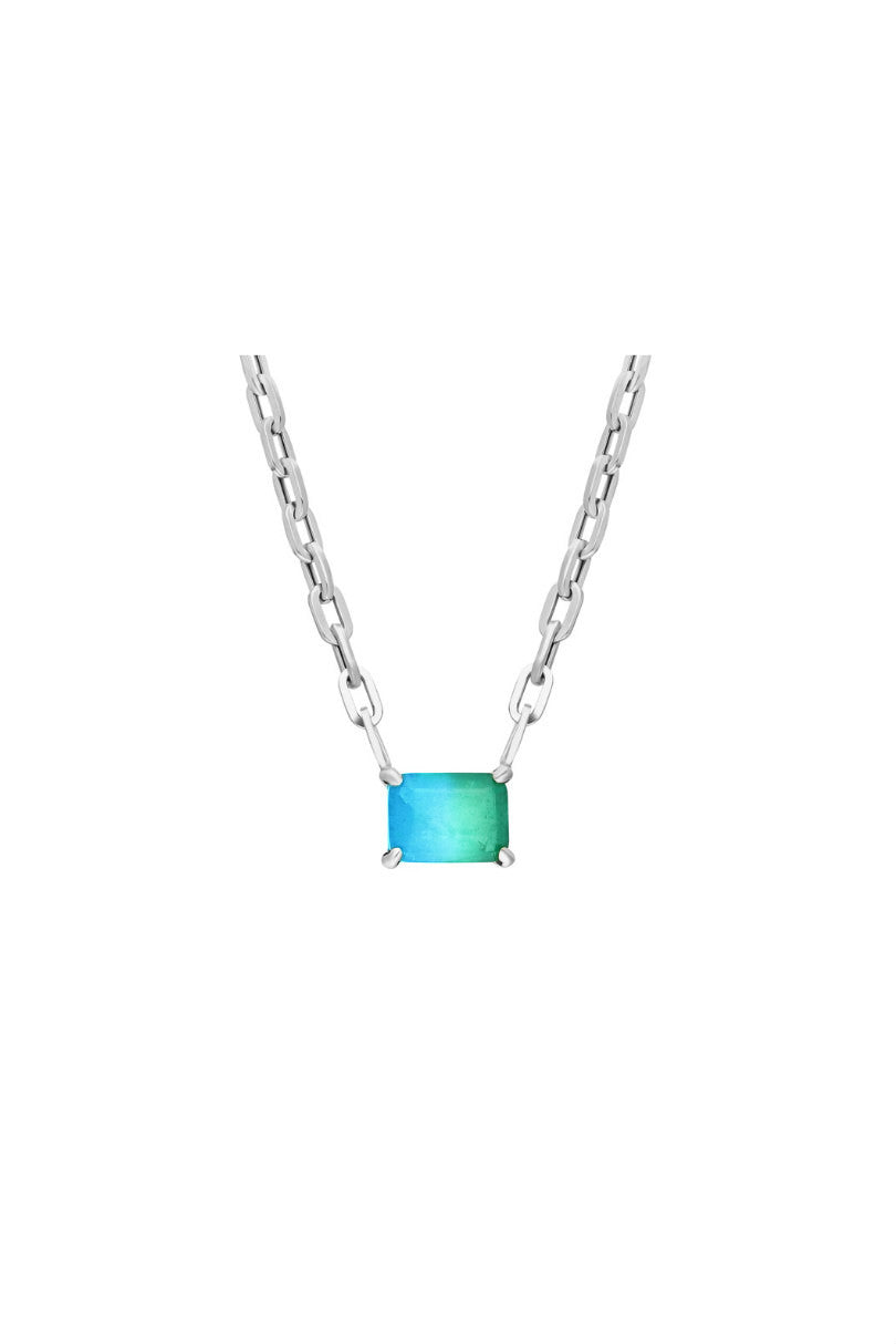 Thick Chain Paraiba Necklace