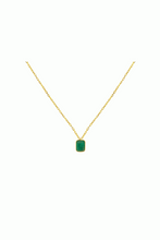 Load image into Gallery viewer, Rectangle Emerald Pendant Necklace