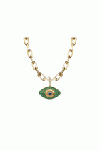 Load image into Gallery viewer, Thick Chain Evil Eye Pendant Necklace