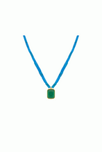 Load image into Gallery viewer, Turquoise Bead Emerald Necklace