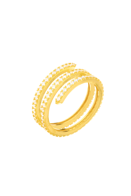 Spiral Pavé Ring