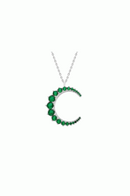 Load image into Gallery viewer, Graduated Crescent Moon Necklace
