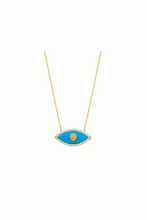 Load image into Gallery viewer, Turquoise Evil Eye Necklace