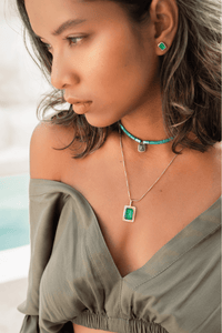 Modern Emerald Necklace