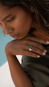 Toi et Moi Emerald Ring