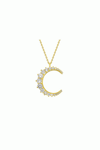 Graduated Crescent Moon Necklace