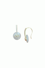 Load image into Gallery viewer, Pearl Evil Eye Earrings