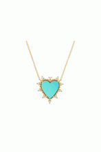 Load image into Gallery viewer, Twisted Turquoise Heart Necklace