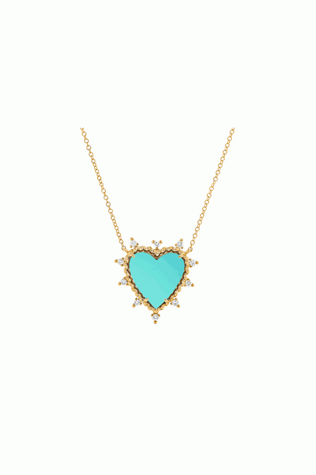 Twisted Turquoise Heart Necklace