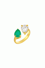 Load image into Gallery viewer, Toi et Moi Teardrop Ring