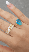Load image into Gallery viewer, Blue Green Tourmaline Ring