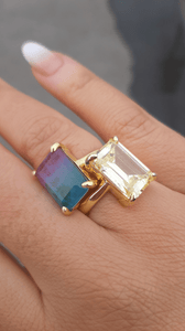 Blue Purple Tourmaline Ring