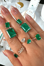 Load image into Gallery viewer, Double Emerald Drop Earrings