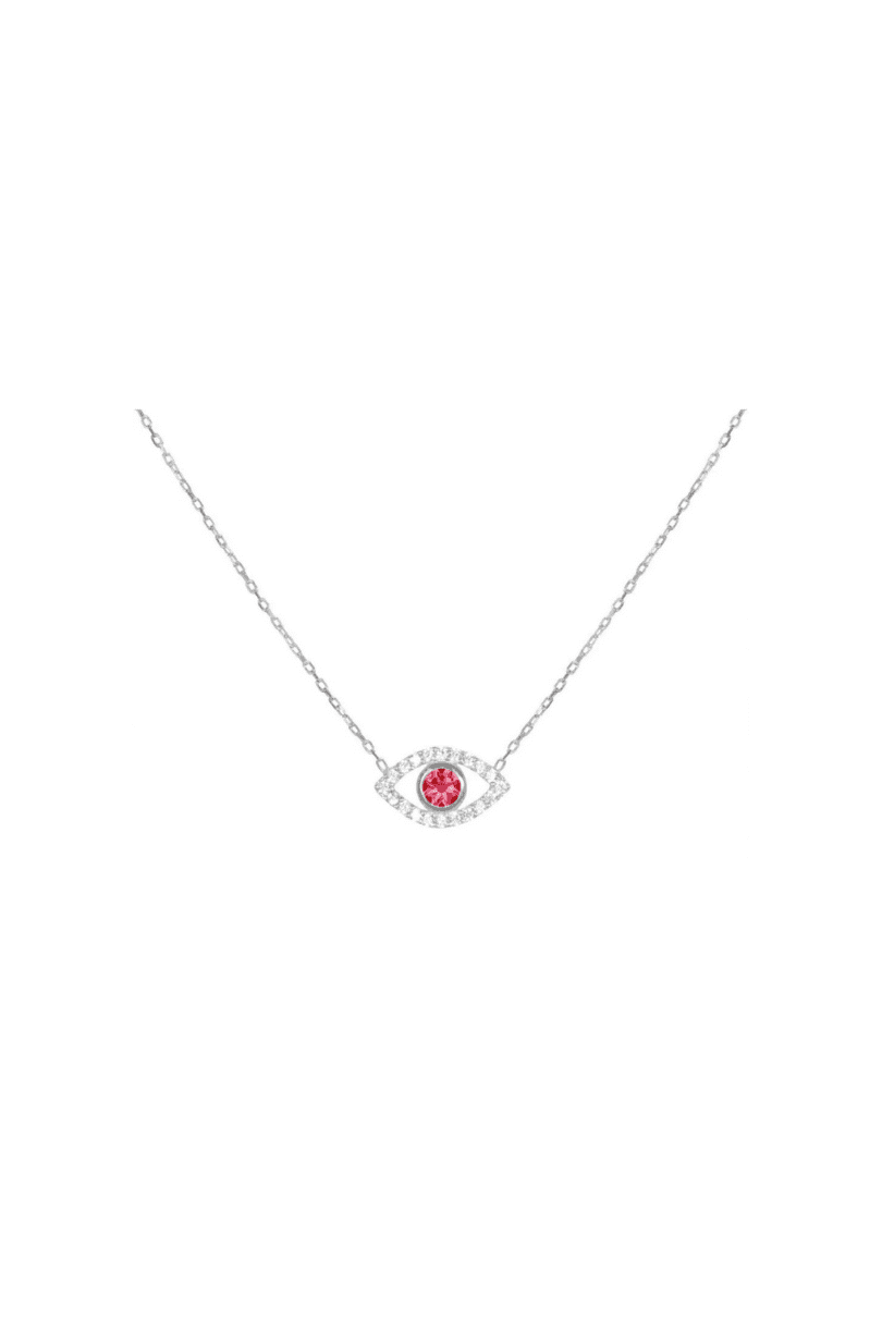 Ruby Simple Evil Eye Necklace