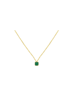 Load image into Gallery viewer, Square Emerald Pendant Necklace