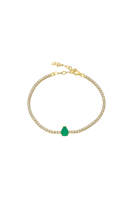 Emerald Teardrop Tennis Bracelet
