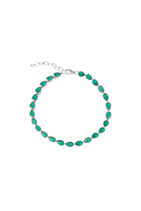 Teardrop Emerald Tennis Bracelet