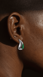 Teardrop Shaped Emerald Earrings