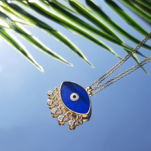 Load image into Gallery viewer, Enamel Eye Shaker Necklace