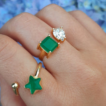 Load image into Gallery viewer, Shooting Star Emerald Ring