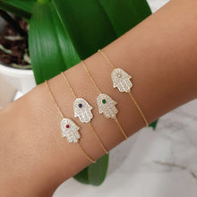 Load image into Gallery viewer, Dainty Hamsa Bracelet