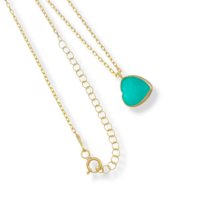 Heart-Shaped Emerald Pendant Necklace