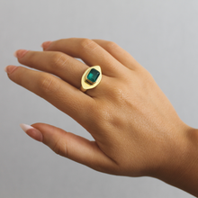 Load image into Gallery viewer, Marquise Halo Emerald Ring