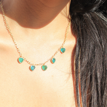 Load image into Gallery viewer, Emerald Heart Shaker Necklace